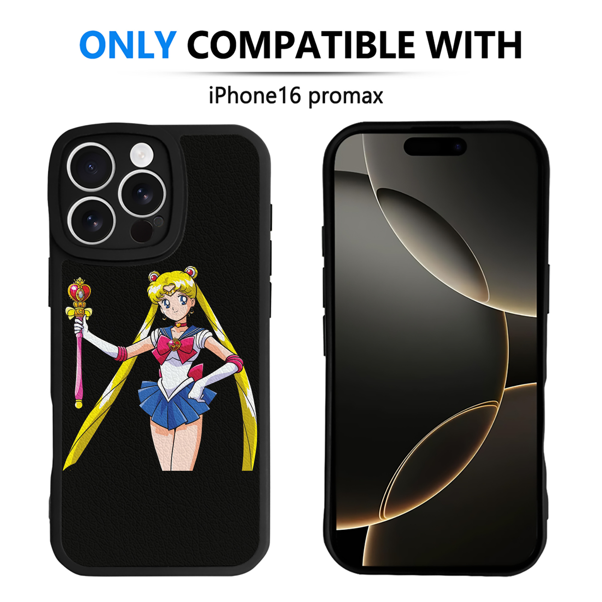 （画像用） 美少女戦士セーラームーン 月野 うさぎ つきの うさぎ Sailor Moon Tsukino Usagi 【iPhone 16シリーズ対応】シリコンスマホケース（レザー調） 材質：シリコン